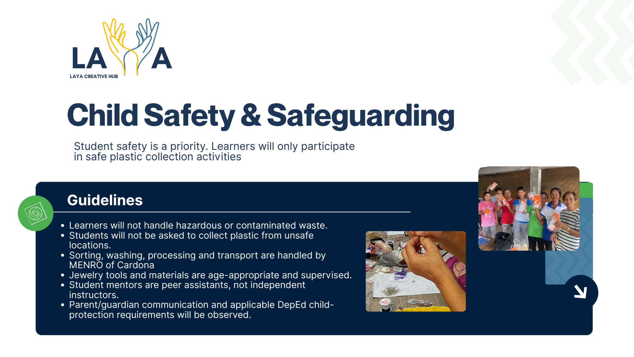 Child safety and safeguarding slide